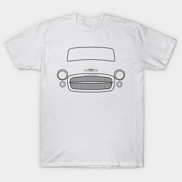 Hillman Minx classic 1950s British car black outline graphic T-Shirt by soitwouldseem